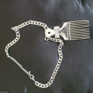 SILVER COMB NECKLACE